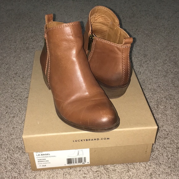 lucky brand toffee booties